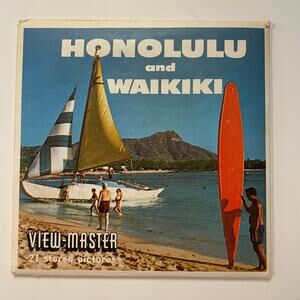 Sawyer's View-Master #A123 HONOLULU AND WAIKIKI, HAWAII 1958 - complete set
